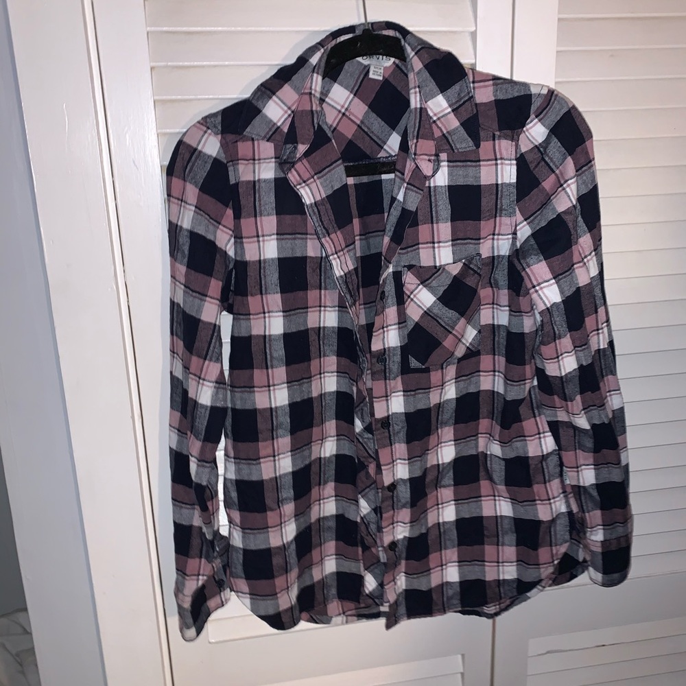 Small pink and purple flannel size small